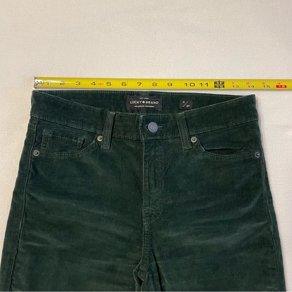 Lucky Brand Corduroy Jeans Ava Skinny Mid-rise Dark Green - Picture 13 of 15